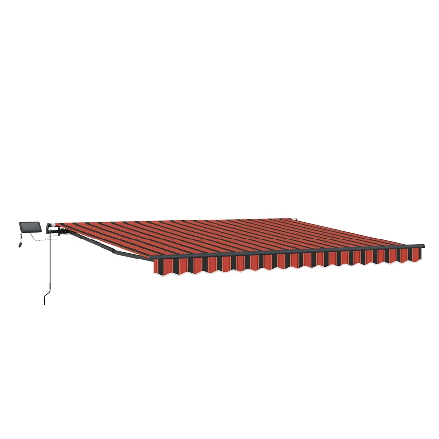 Auvent rétractable orange et marron 450 × 300 cm - 2