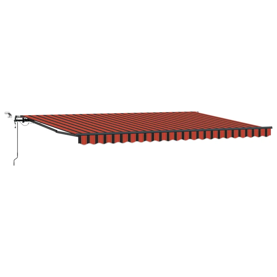 Auvent rétractable orange et marron 500 × 300 cm Polyester - 2