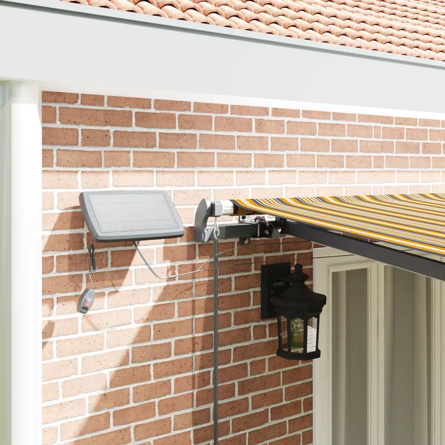 Auvent rétractable Multicolore 600 × 300 cm Tissu et Aluminium - 4