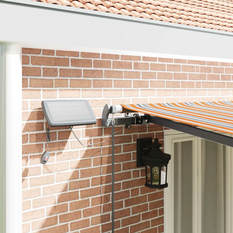 Auvent rétractable Multicolore 600 × 300 cm Tissu et Aluminium - 4