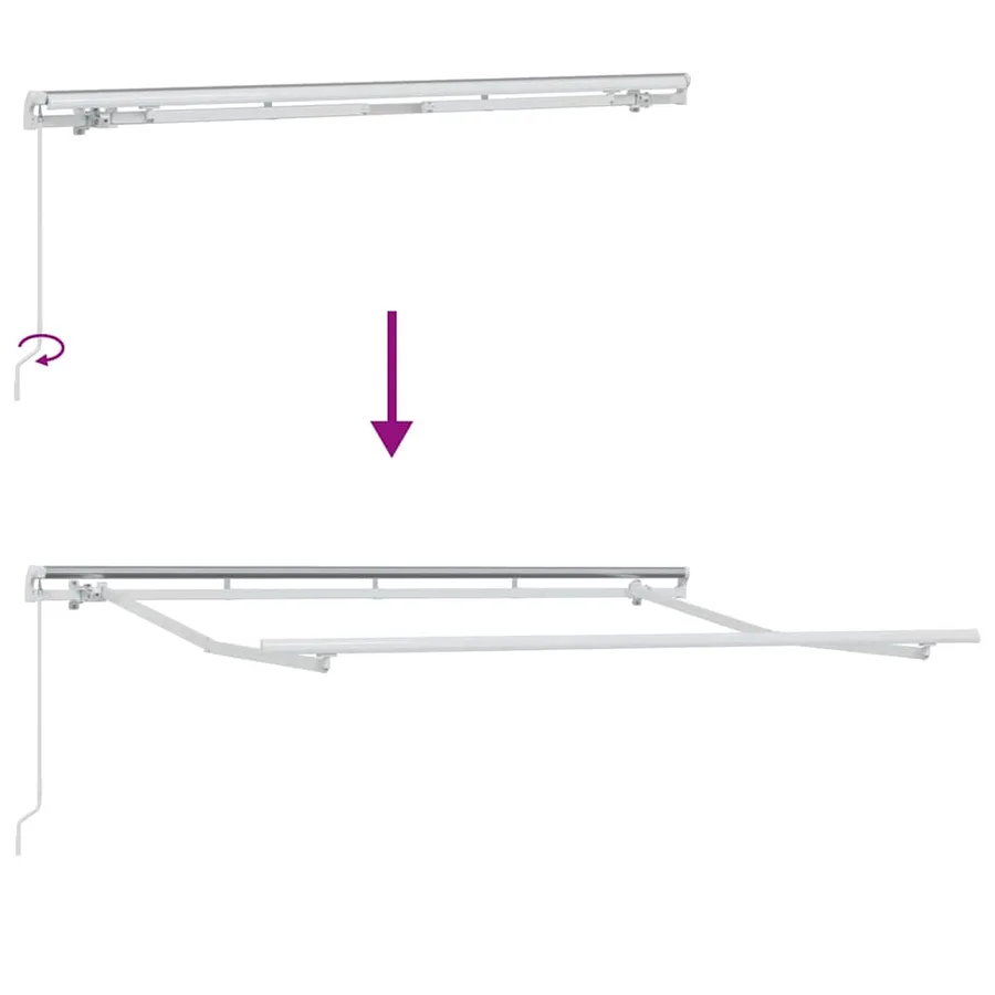 Auvent rétractable Multicolore 500 × 350 cm - 9