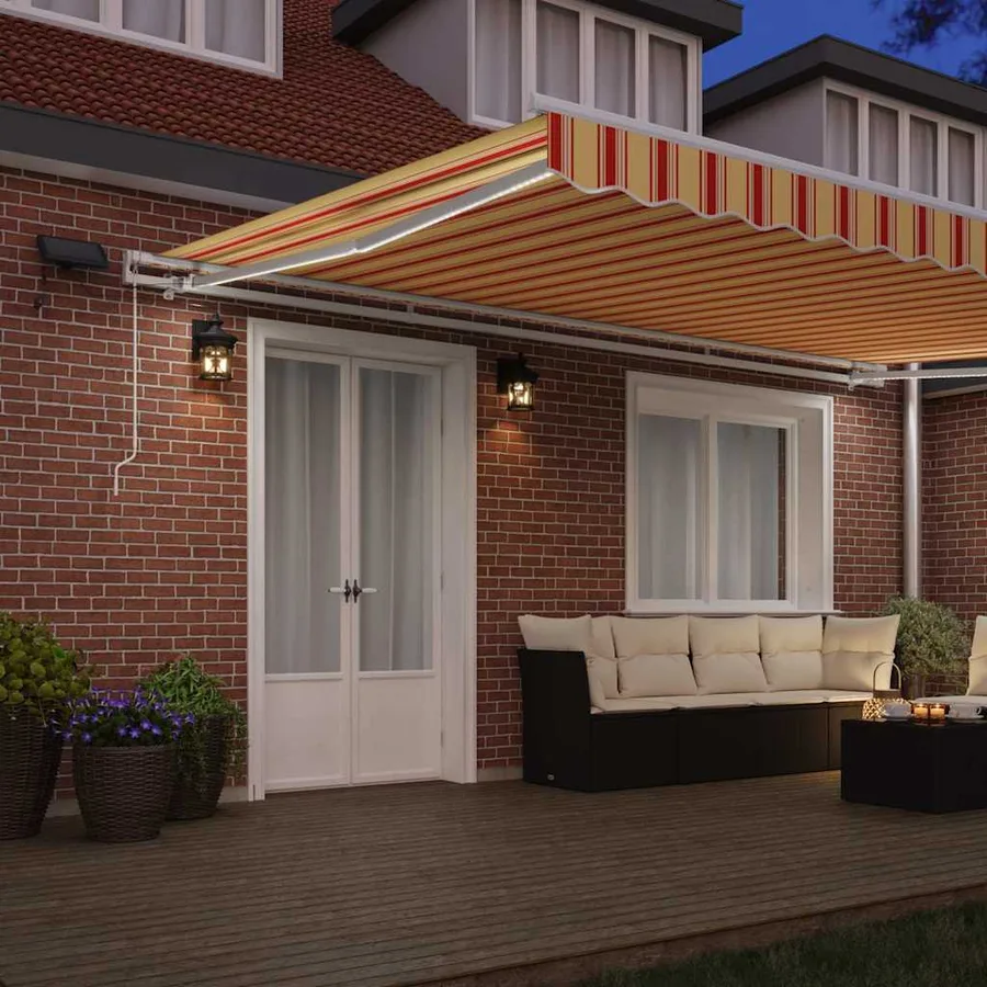 Auvent rétractable Jaune et Orange 500 × 350 cm - 3