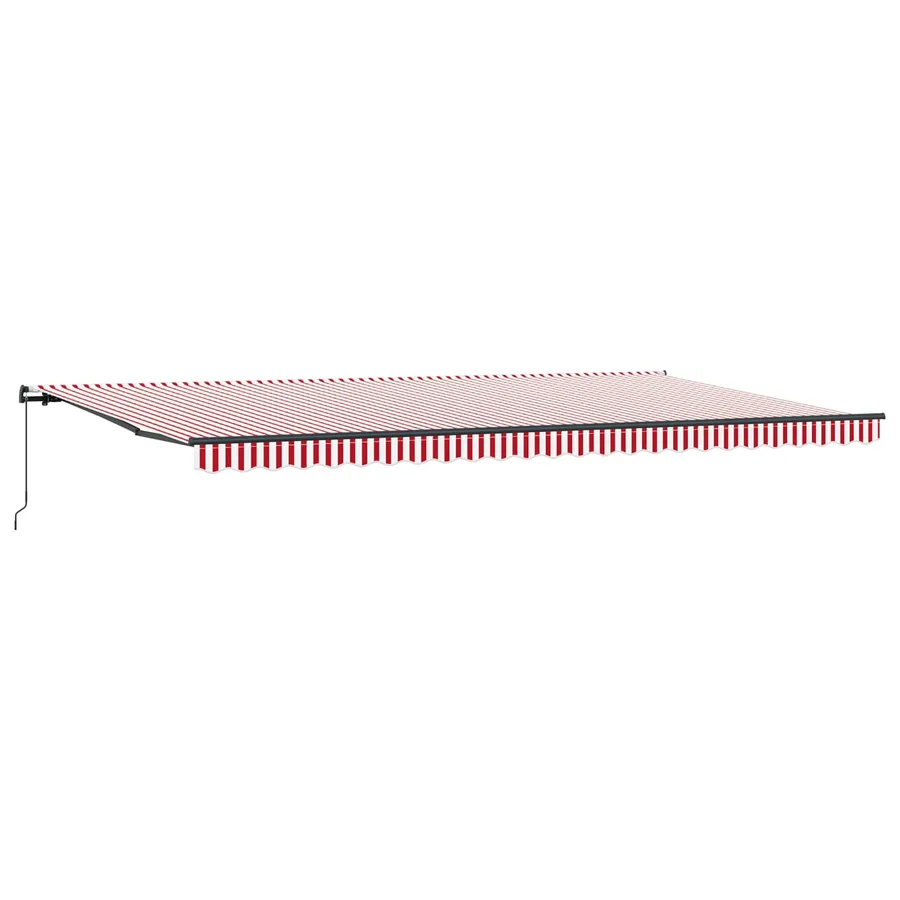 Auvent rétractable Rouge et Blanc 600 × 350 cm - 4