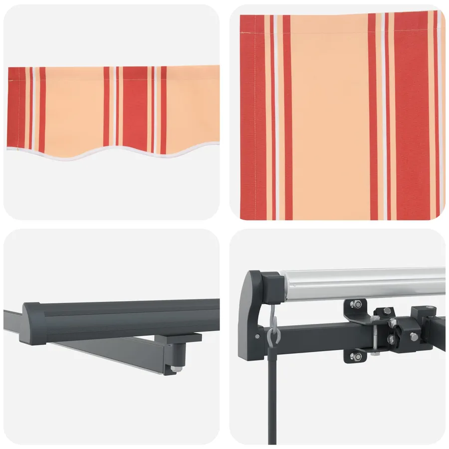 Auvent rétractable Jaune et Orange 600 × 350 cm - 10