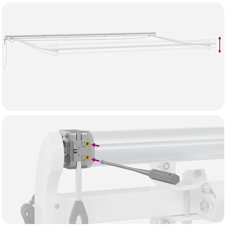 Auvent rétractable Multicolore 600 × 300 cm Polyester - 14