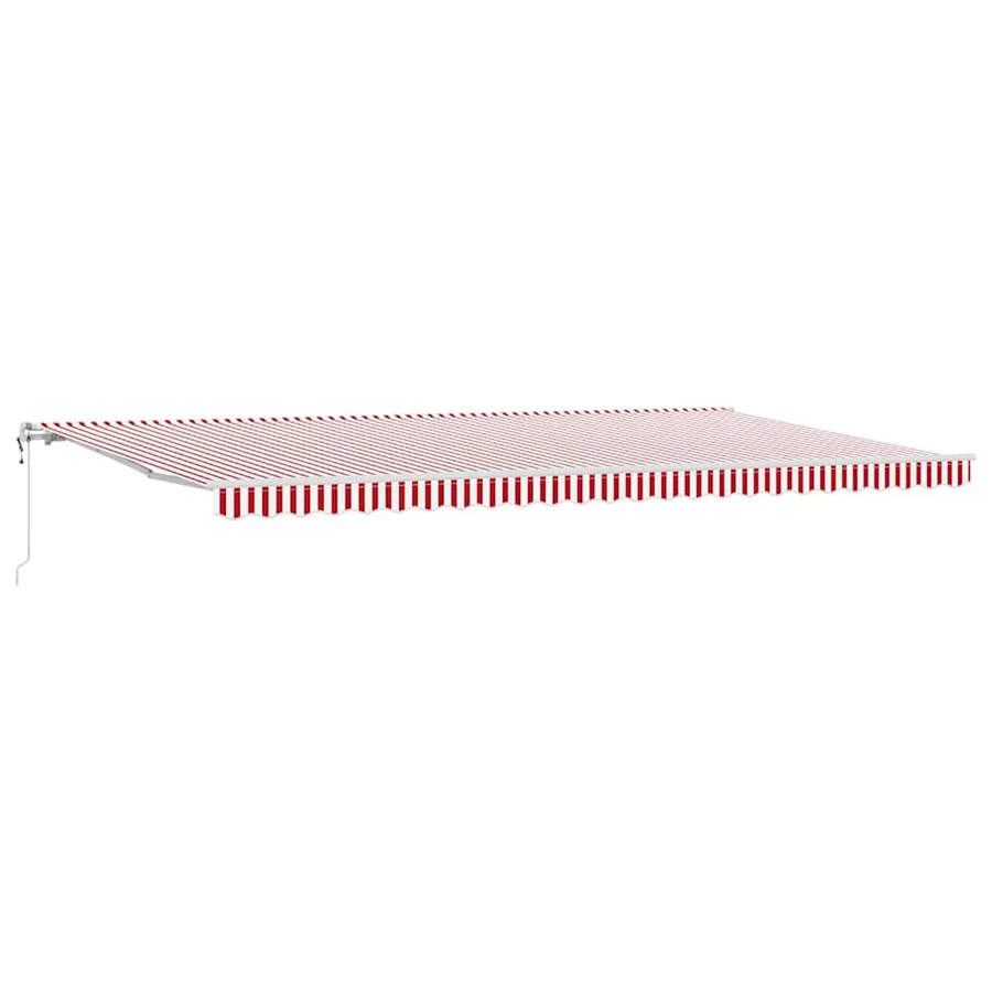 Auvent rétractable Rouge et Blanc 600 × 300 cm - 2