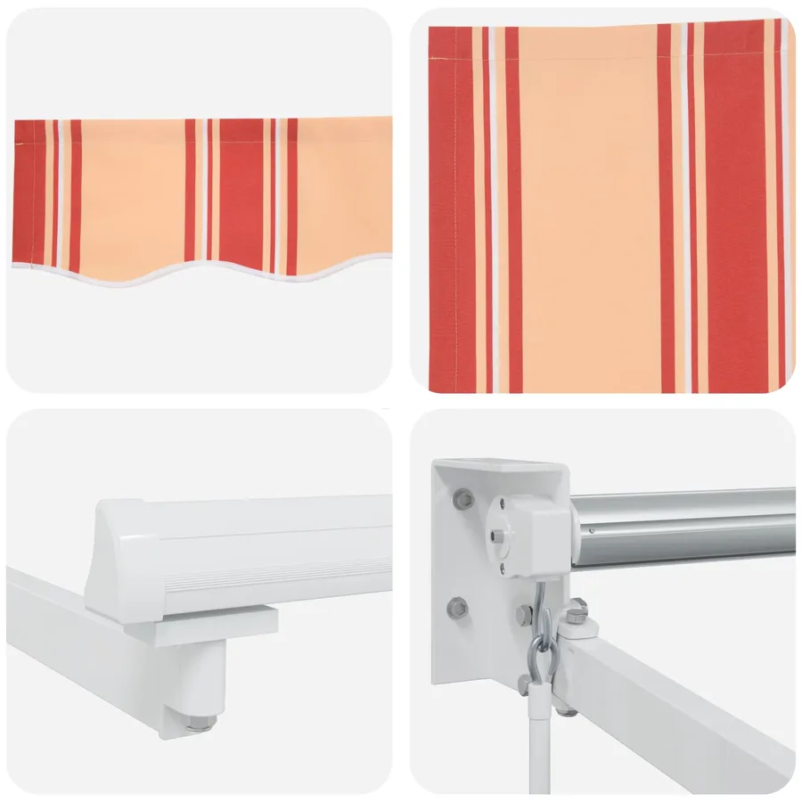 Auvent rétractable Jaune et Orange 350 x 250 x 165 cm - 4