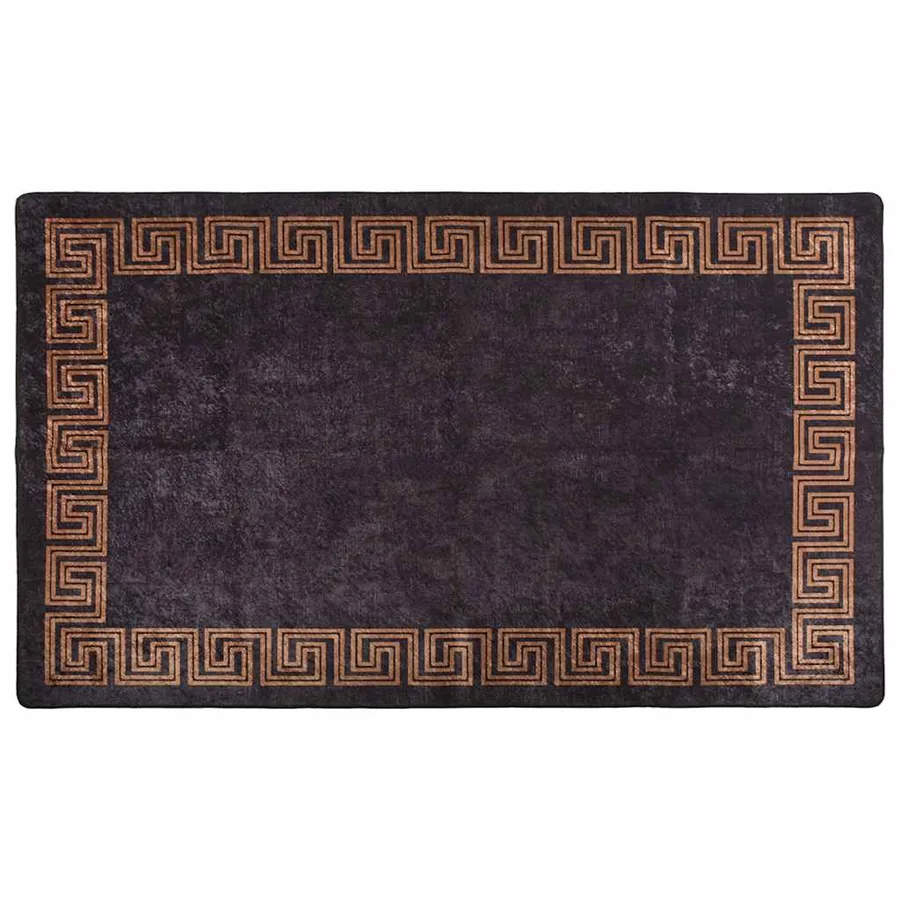 Tapis lavable 120x180 cm noir et doré - 2