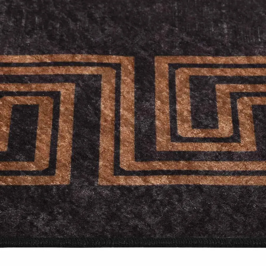 Tapis lavable 120x180 cm noir et doré - 5