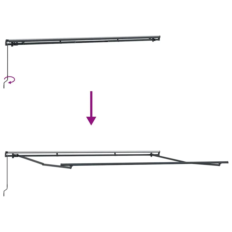 Auvent rétractable Multicolore 400 × 300 cm - 9