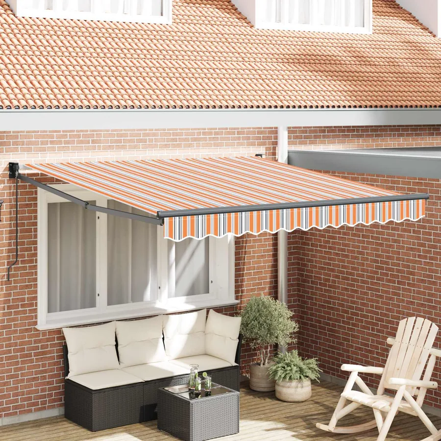 Auvent rétractable Multicolore 350 x 250 cm