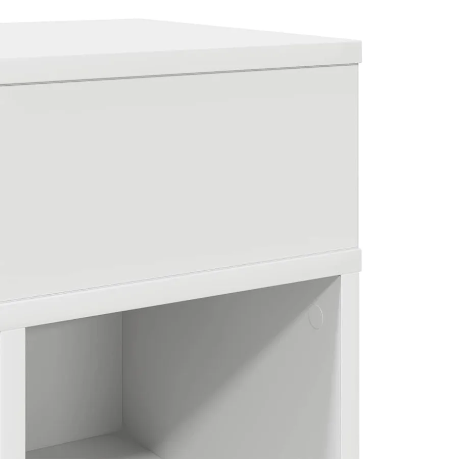 Table de chevet avec tiroir blanc 25x31x66 cm - 9