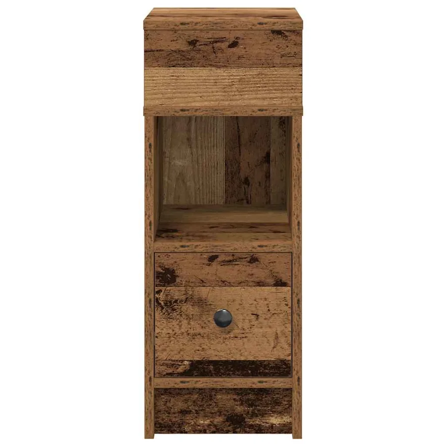 Table de chevet avec tiroir en bois ancien 25x31x66 cm - 4