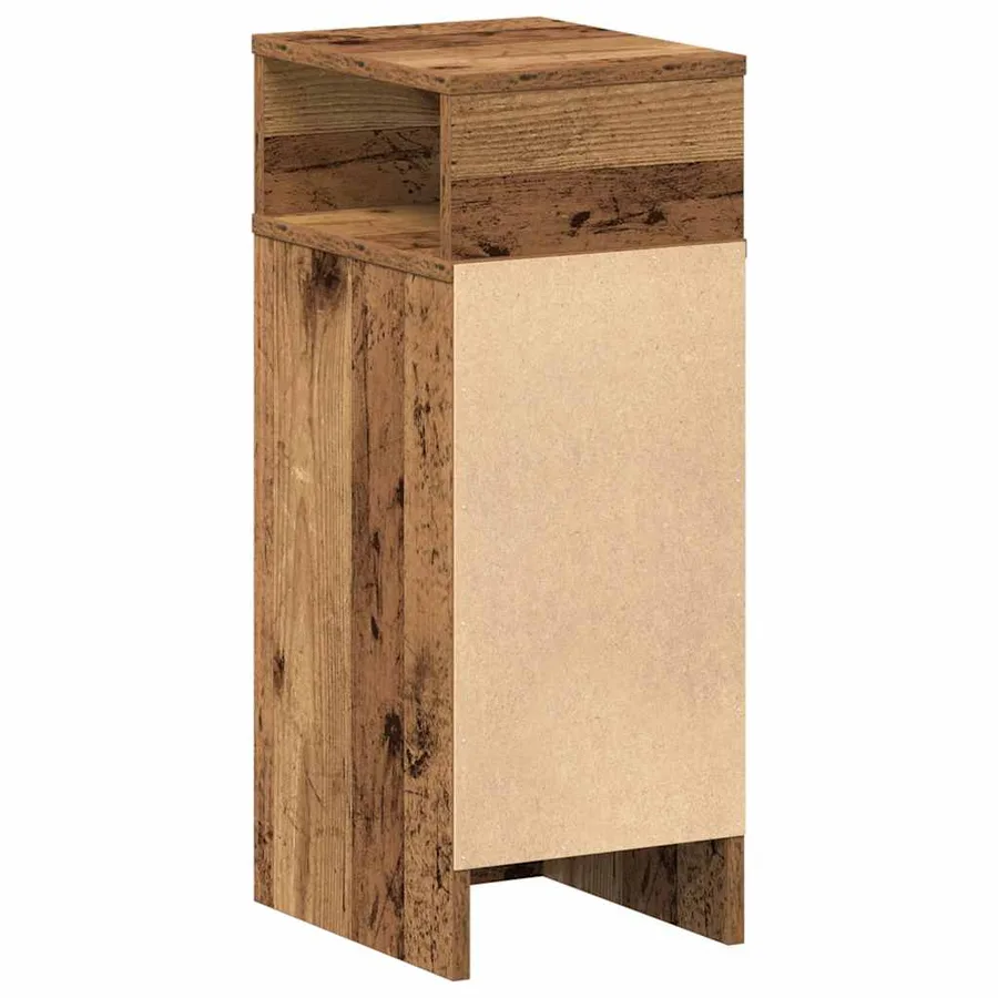 Table de chevet avec tiroir en bois ancien 25x31x66 cm - 7