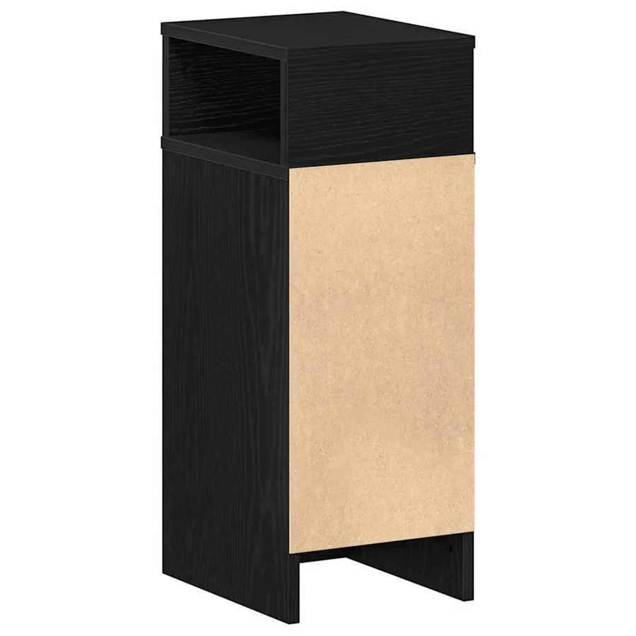 Table de chevet avec tiroir noir 25x31x66 cm - 7