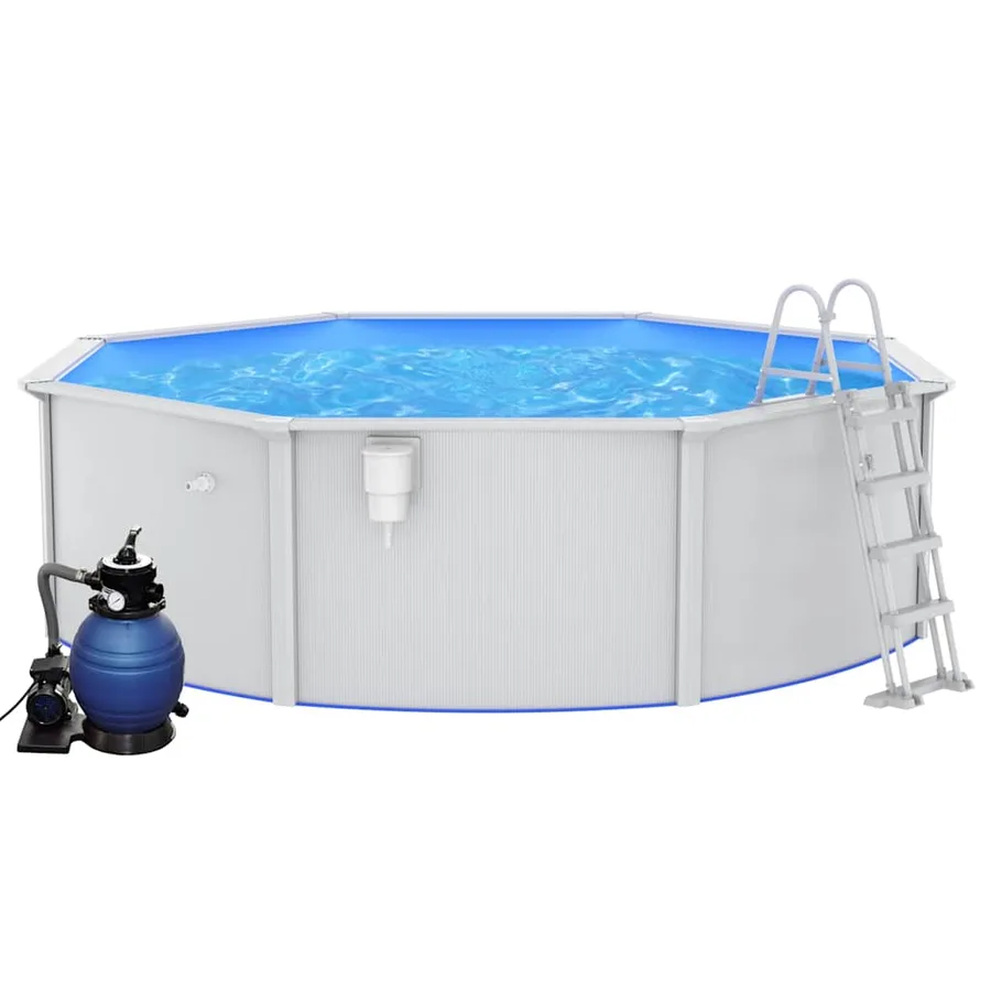 Piscine avec pompe filtrante à sable et échelle 460x120 cm - 2