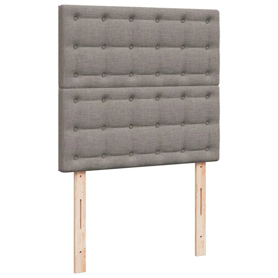 Lit ottoman avec matelas taupe 90x200 cm tissu - 9