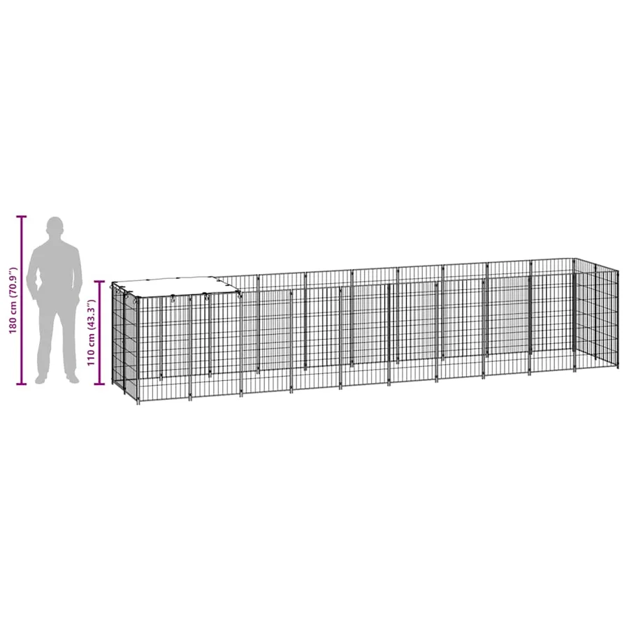 Chenil Argenté 6,05 m² Acier - 9
