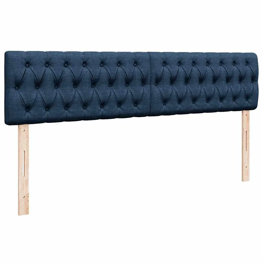 Cadre de lit ottoman avec matelas bleu 180x200 cm tissu - 10
