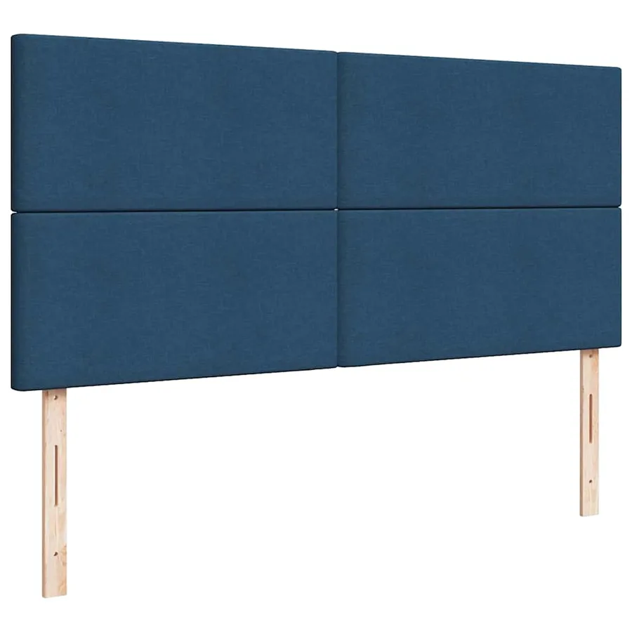 Cadre de lit ottoman avec matelas bleu 180x200 cm tissu - 11
