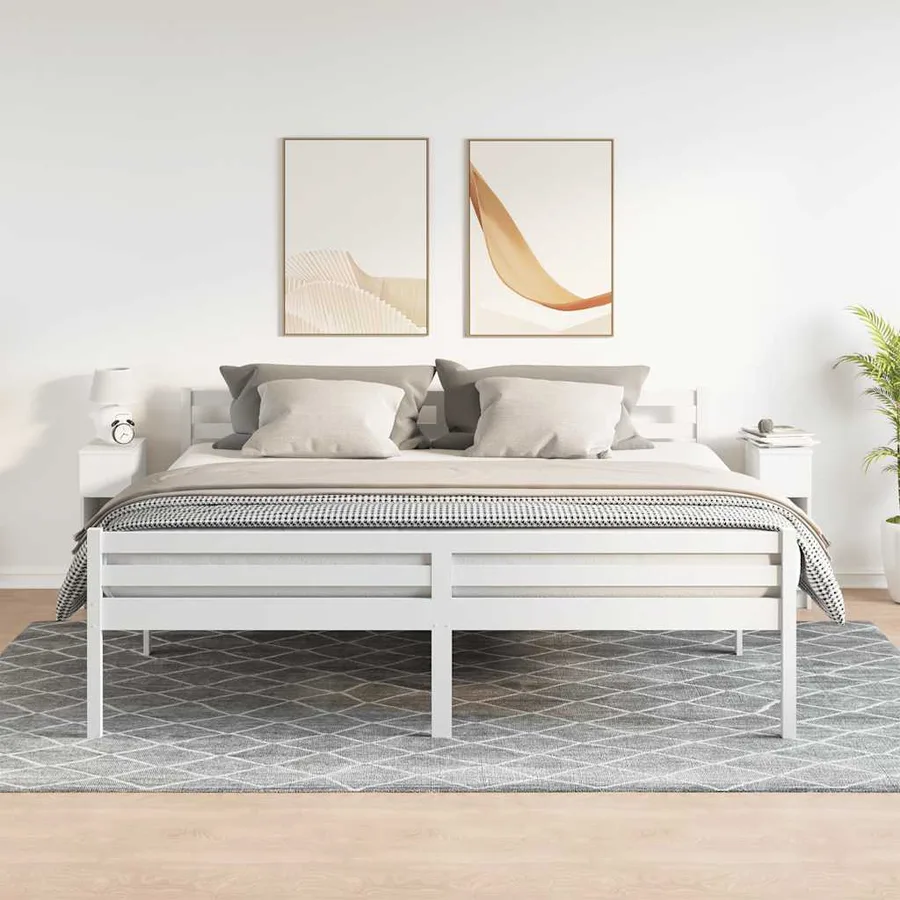 Tables de chevet avec tiroir 2 pcs blanc 20x36x60 cm - 3
