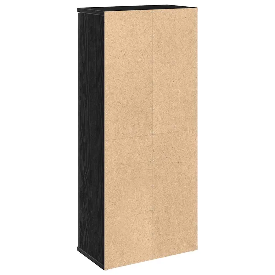 Meuble de salle de bain avec porte-rouleau noir 39x22x90 cm - 7