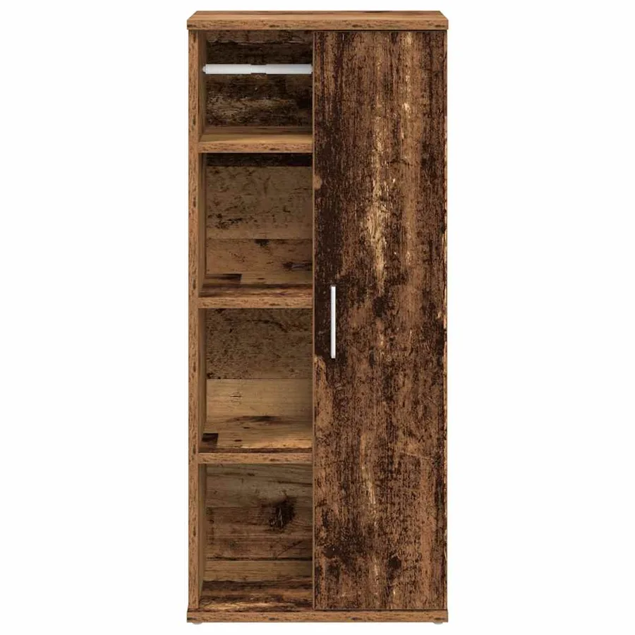Meuble de salle de bain avec porte-rouleau vieux bois - 4