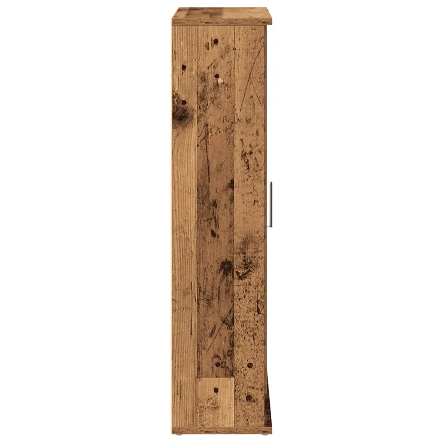 Meuble de salle de bain avec porte-rouleau vieux bois - 6