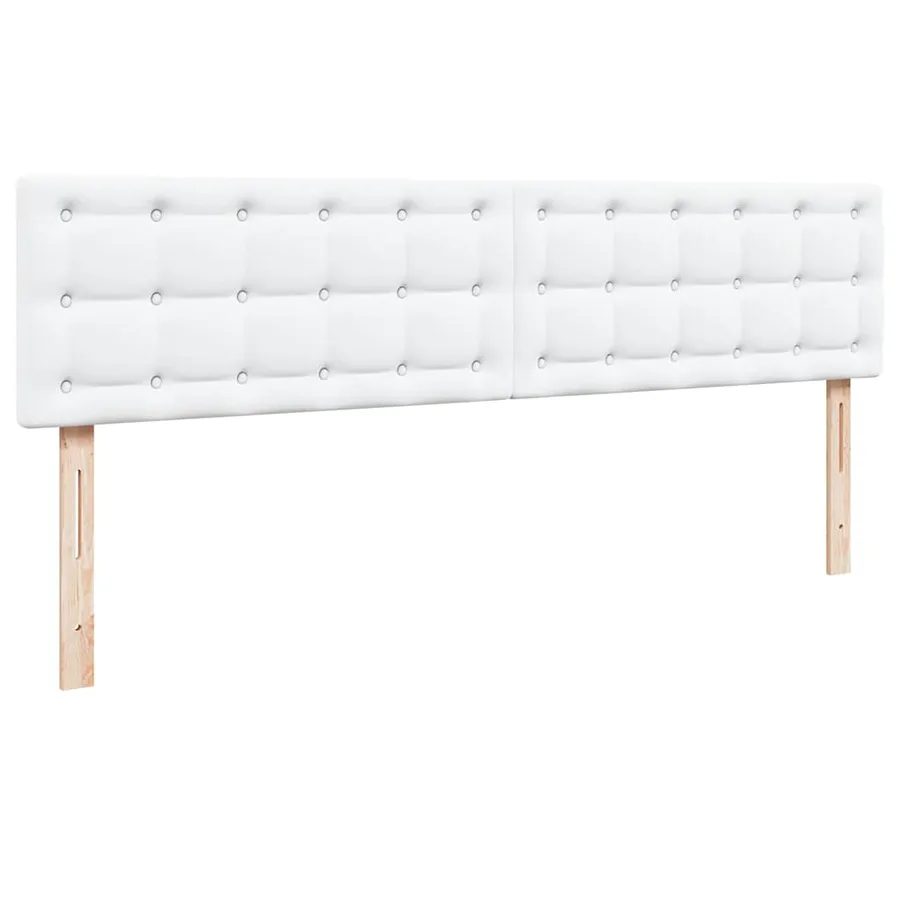 Cadre de lit ottoman avec matelas blanc 160x200 cm similicuir - 9