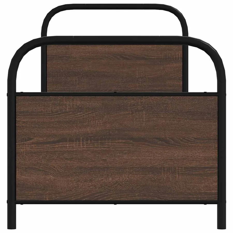 Cadre de lit sans matelas 80x200cm chêne marron bois ingénierie - 5