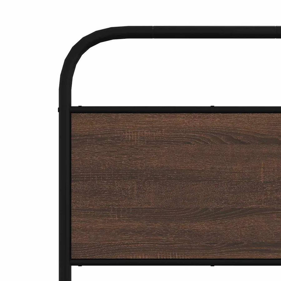 Cadre de lit sans matelas 80x200cm chêne marron bois ingénierie - 8