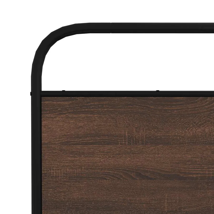 Cadre de lit sans matelas 150x200 cm chêne marron - 8