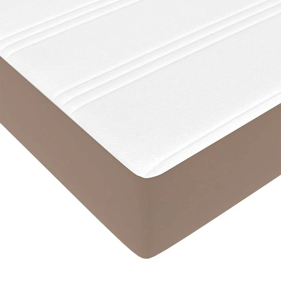 Cadre de lit ottoman et matelas cappuccino 160x200cm similicuir - 13