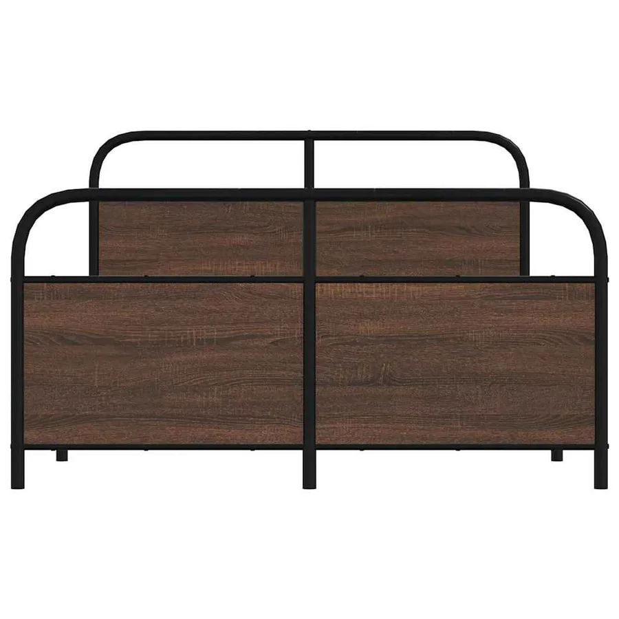Cadre de lit sans matelas 120x200 cm chêne marron - 5