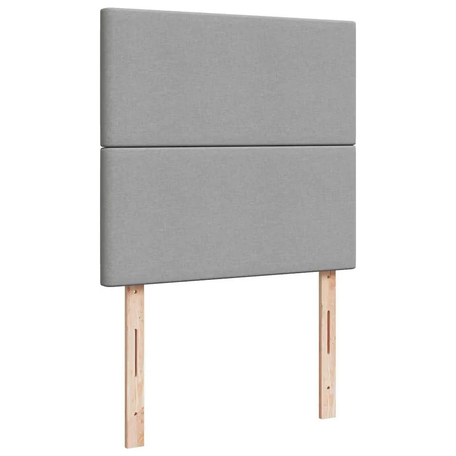 Lit ottoman avec matelas gris clair 90x200 cm tissu - 9