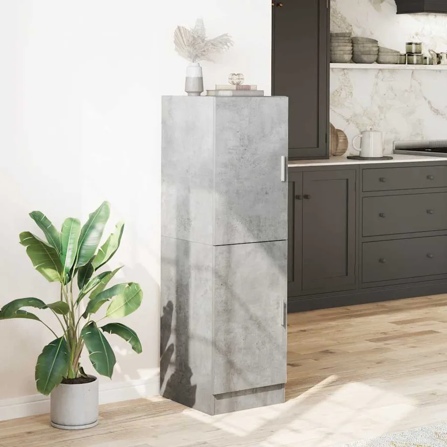 Armoire de cuisine gris béton 38x41,5x131,5 cm bois ingénierie - 3