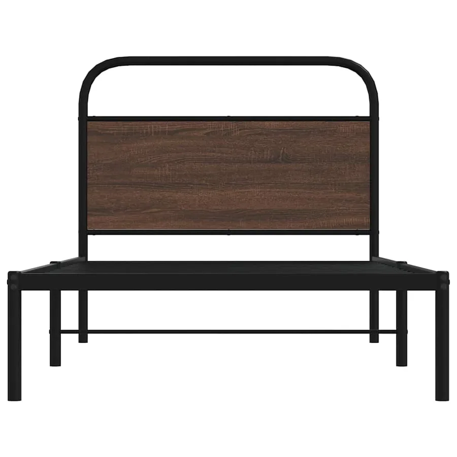 Cadre de lit sans matelas 100x200 cm chêne marron - 5