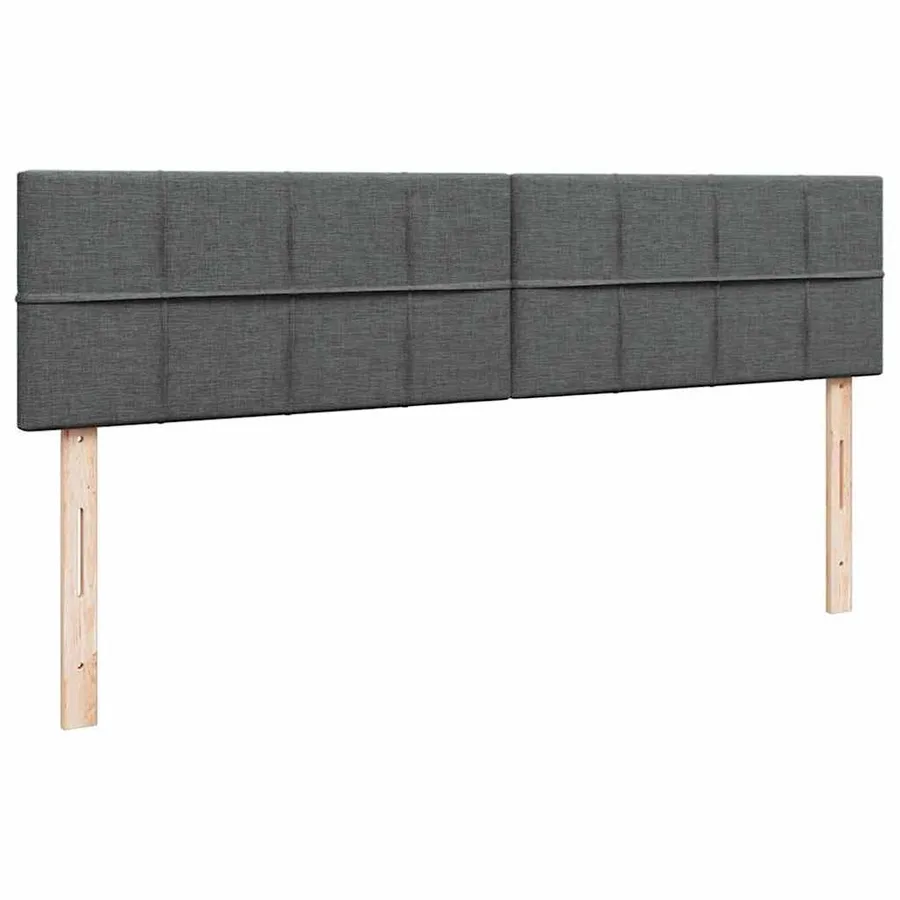 Cadre de lit ottoman avec matelas gris foncé 180x200cm tissu - 9