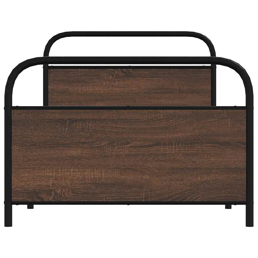 Cadre de lit sans matelas 107x203 cm chêne marron - 5