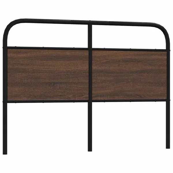 Tête de lit de remplacement chêne marron 140 cm acier et bois d'ingénierie