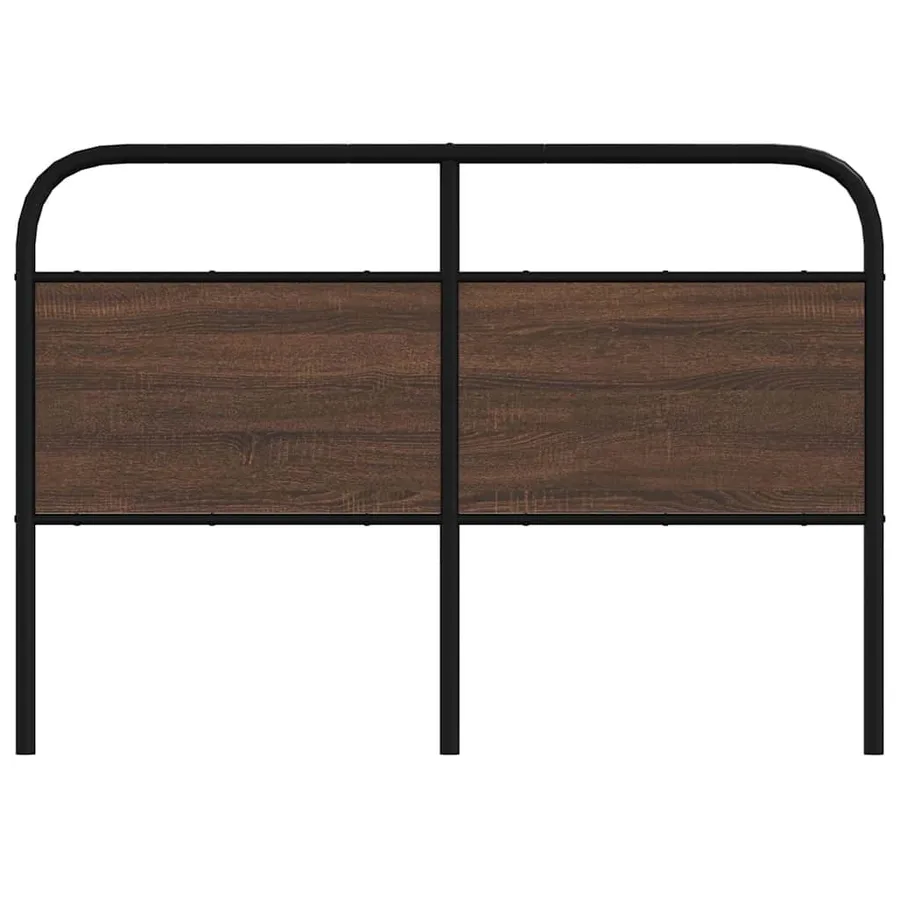 Tête de lit de remplacement chêne marron 140 cm acier et bois d'ingénierie - 3