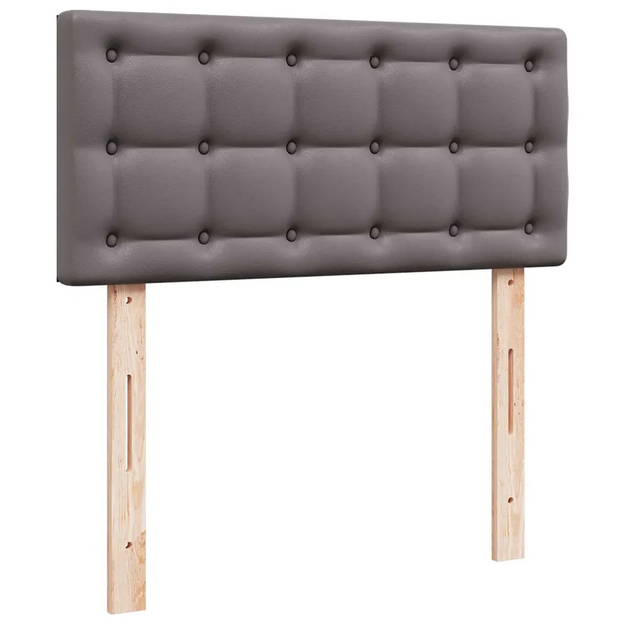 Lit ottoman avec matelas gris 100x200 cm similicuir - 9