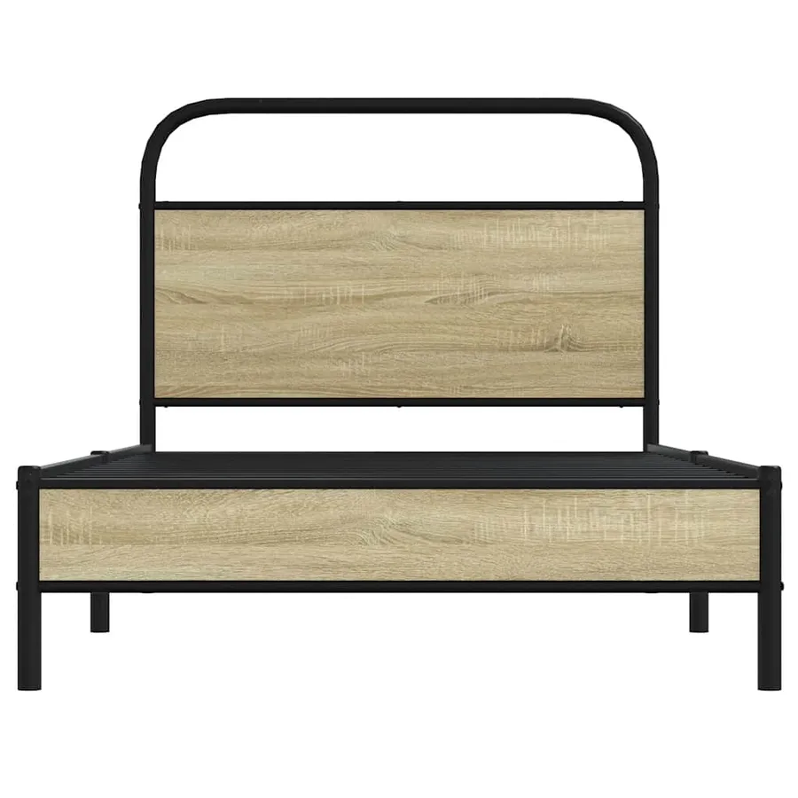 Cadre de lit sans matelas 100x190 cm chêne sonoma - 5