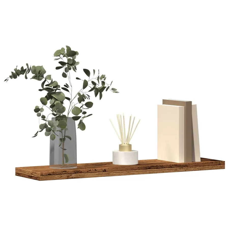 Étagères murales 4 pcs vieux bois 40x20x1,5cm bois d'ingénierie