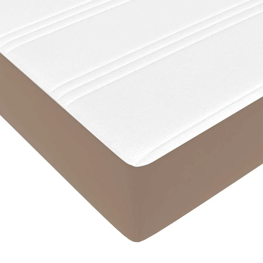Cadre de lit ottoman et matelas cappuccino 100x200cm similicuir - 13
