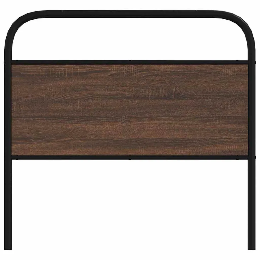 Tête de lit de remplacement chêne marron 90 cm acier et bois d'ingénierie - 3