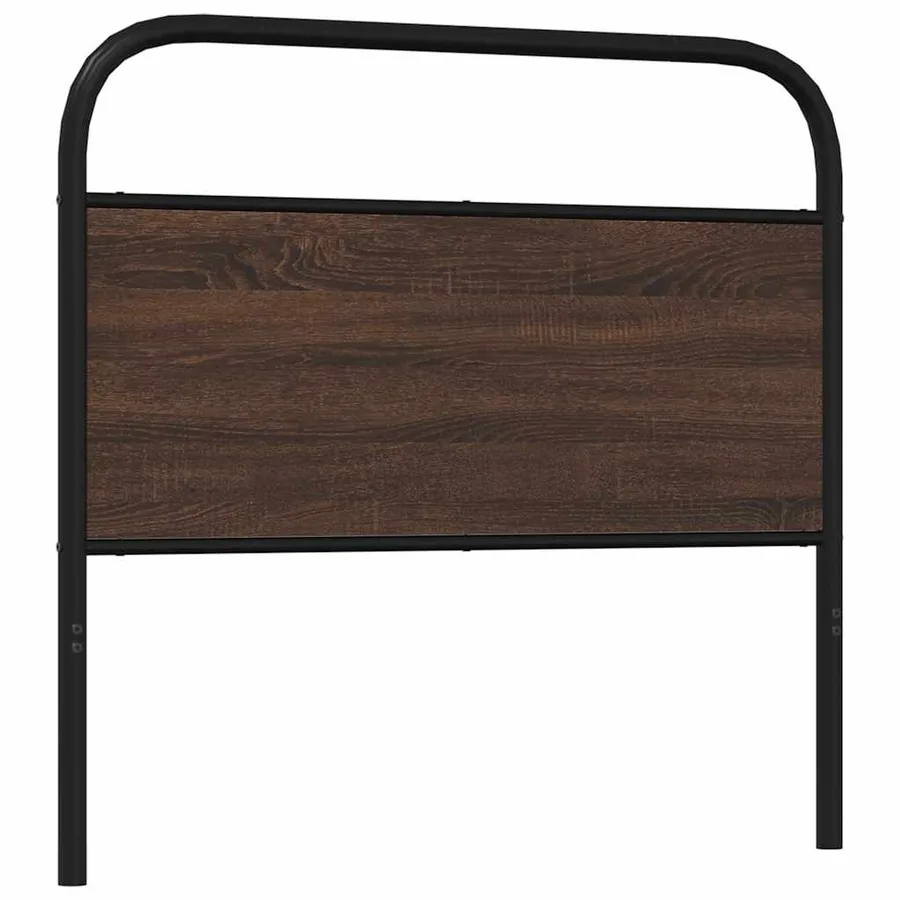 Tête de lit de remplacement chêne marron 90 cm acier et bois d'ingénierie - 5