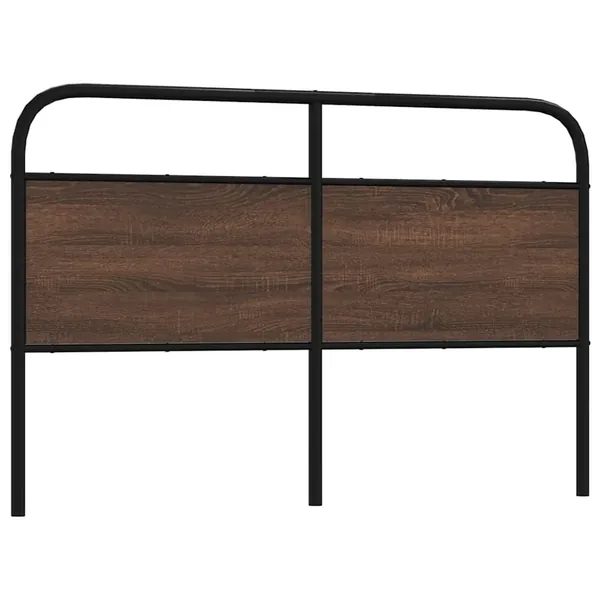 Tête de lit de remplacement chêne marron 160 cm acier et bois d'ingénierie