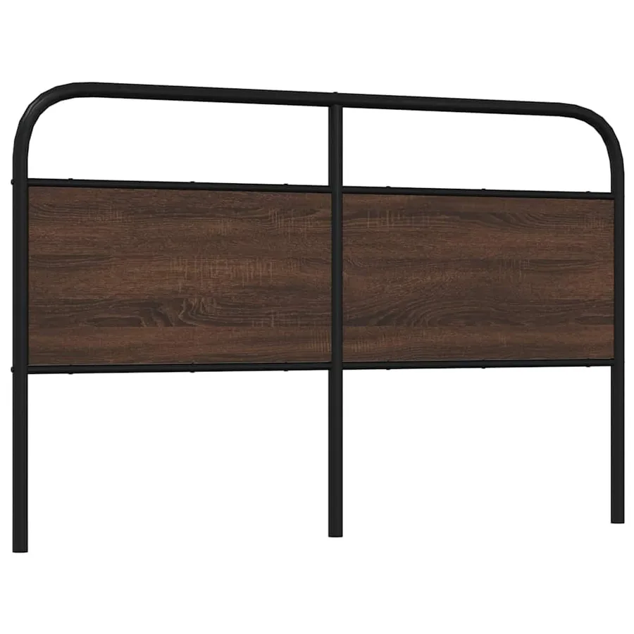 Tête de lit de remplacement chêne marron 160 cm acier et bois d'ingénierie - 5