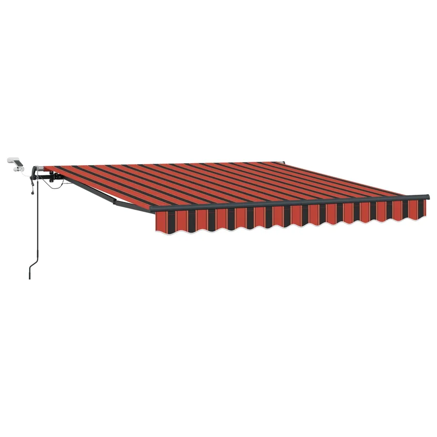 Auvent rétractable orange et marron 300 x 250 cm Polyester - 2